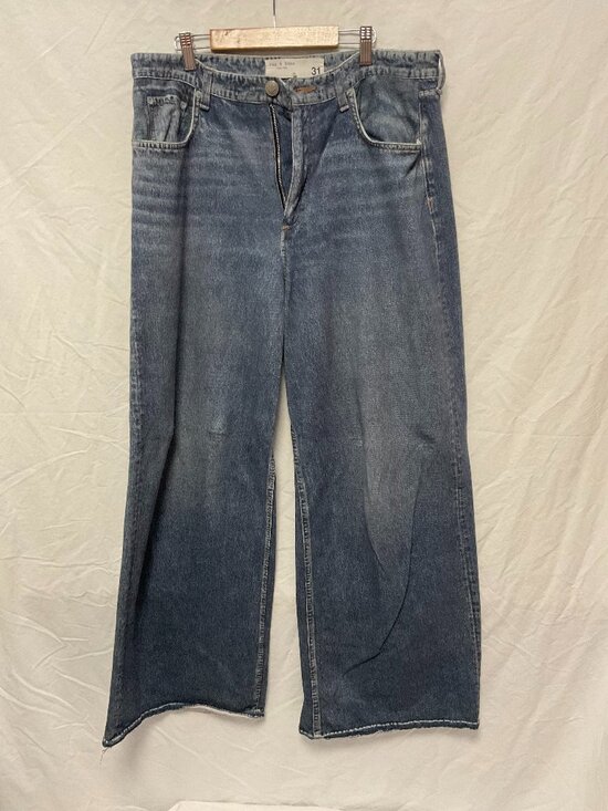rag & bone Denim - rag & bone Medium Wash Wide Leg Jeans Size 31